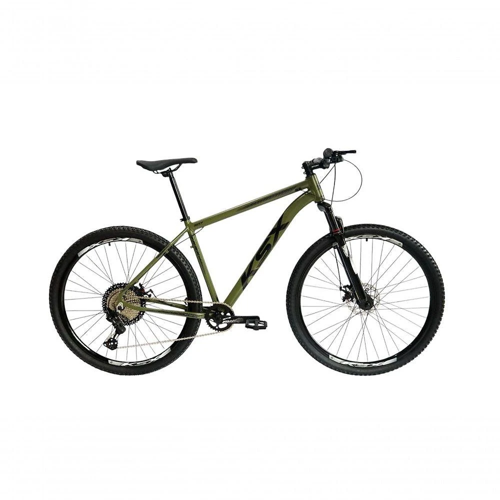 Bicicleta Aro 29 Ksx Sd7 12v Garfo Com Trava K7 11/50 Freios Hidráulicos Kit 1x12 - Verde Militar Tam. 15
