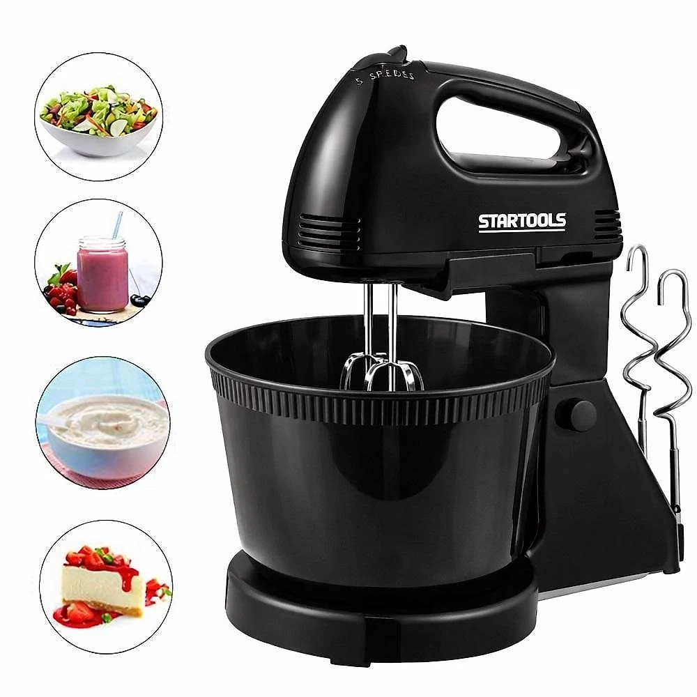 Batedeira Elétrica Convencional Yeet 250W 7 Velocidades Bowl 2L Preto 220V