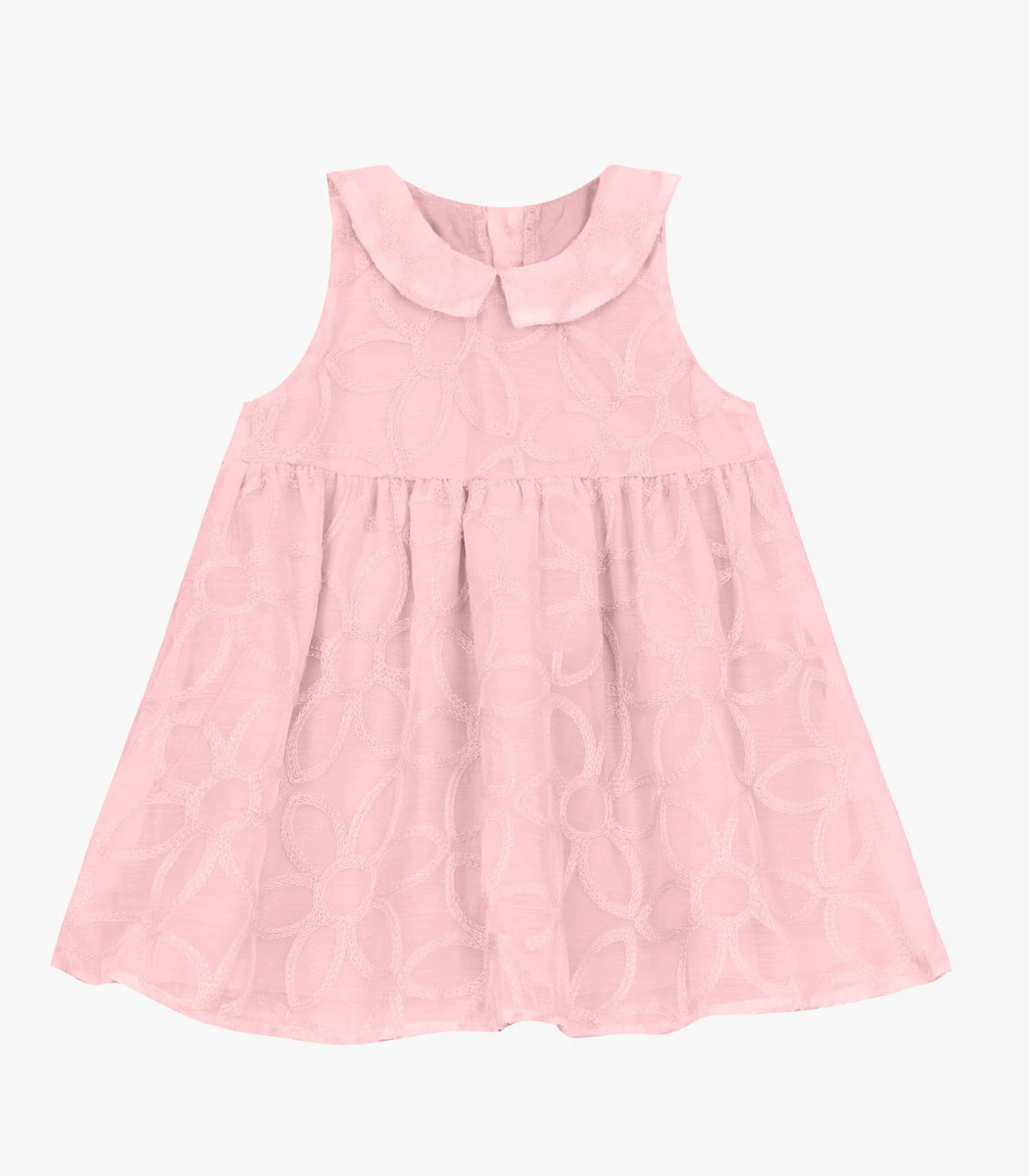 Vestido Infantil em Poly e Viscose Trick Nick Rosa