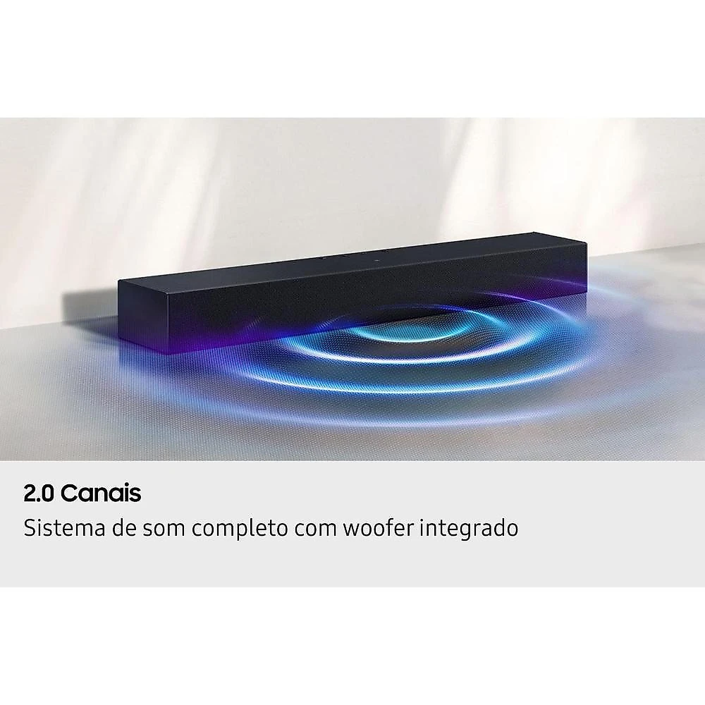 Soundbar samsung hw-b400f/zd 40w bluetooth 2.0 canais woofer integrado titan black