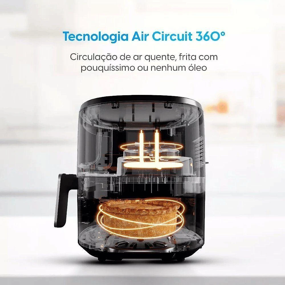Fritadeira Elétrica Air Fryer Space 5 AFC50 5L 1700W com Cesto Removível Antiaderente 110V