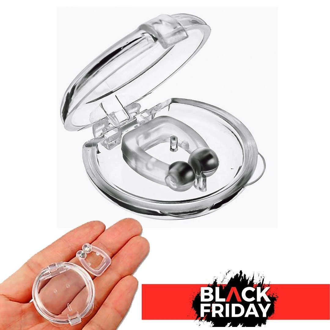 Miniatura Clip Nasal Anti Ronco Magnético Imã Apneia Nariz Original Transparente - Dilatador nasal - Unidade - 1
