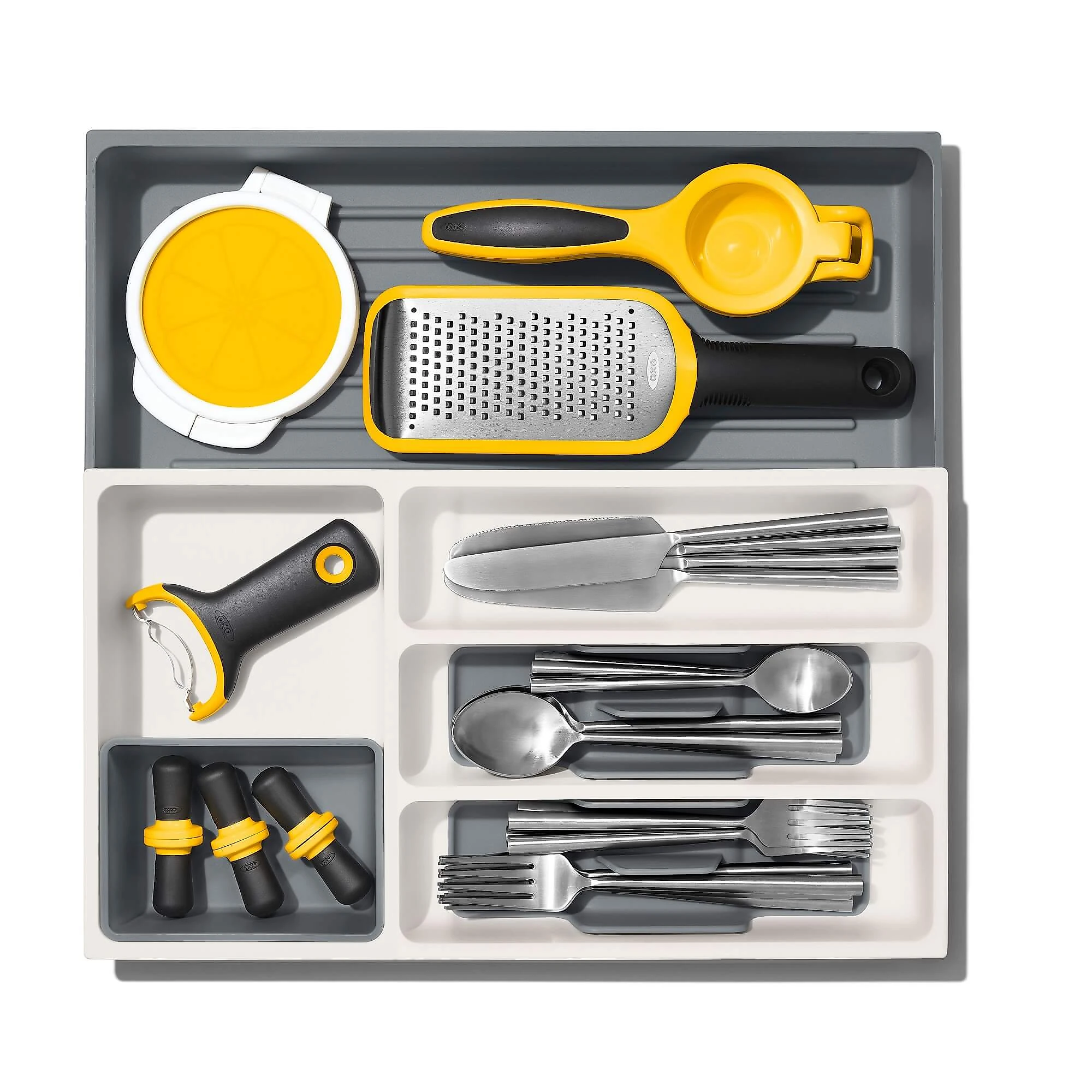 Organizador de Utensílios para Gaveta Expansível com 5 Compartimentos 6x45x41cm OXO