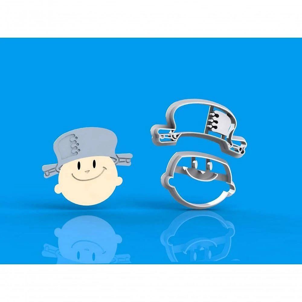 Cortador Menino Maluquinho Modular Plástico PLA Branco 7CM 1 Unidade HB Formas e Cortadores