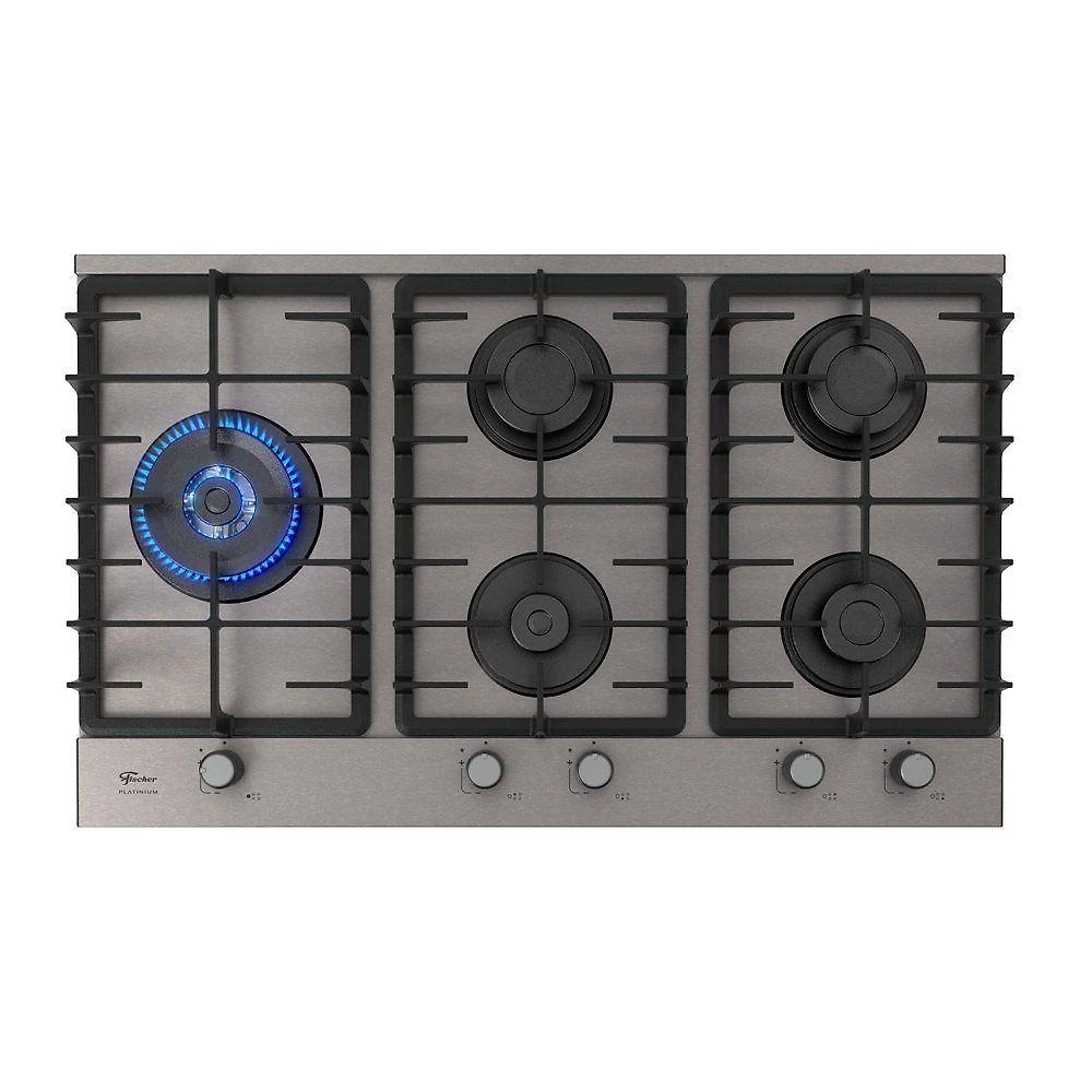Fogão Cooktop A Gás Fischer 5 Bocas Tripla Chama Platinium Prime Bivolt