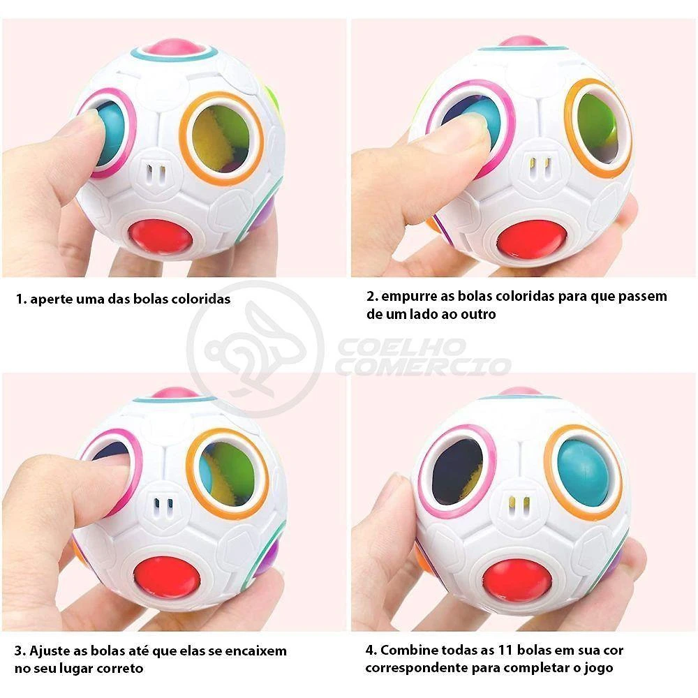 Football Fidget Cube Jogo Quebra Cabeça Infantil 12 Buracos