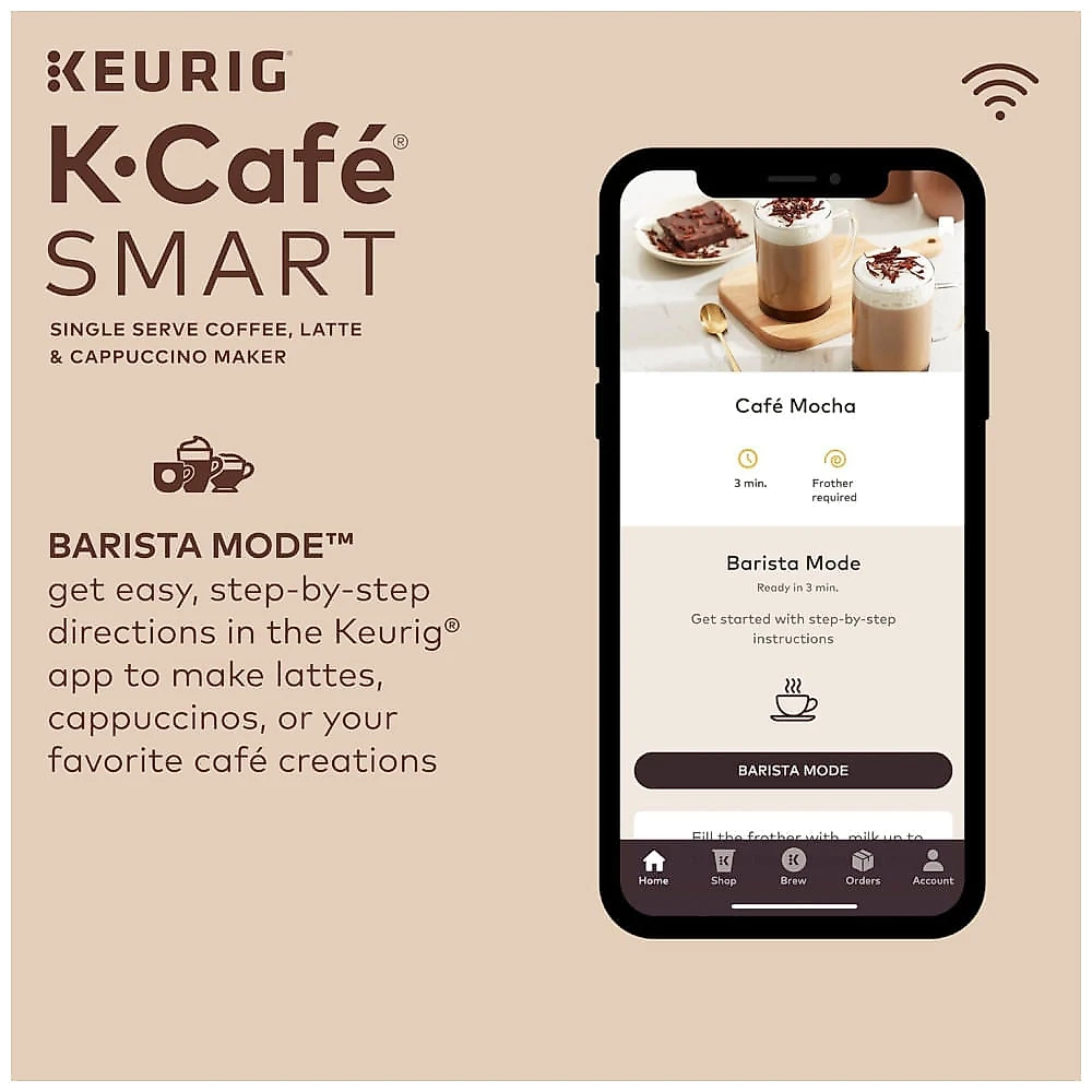 Máquina de Café Programável com Wi-Fi e Espumador de Leite, 110V 1200W, Keurig, Preta