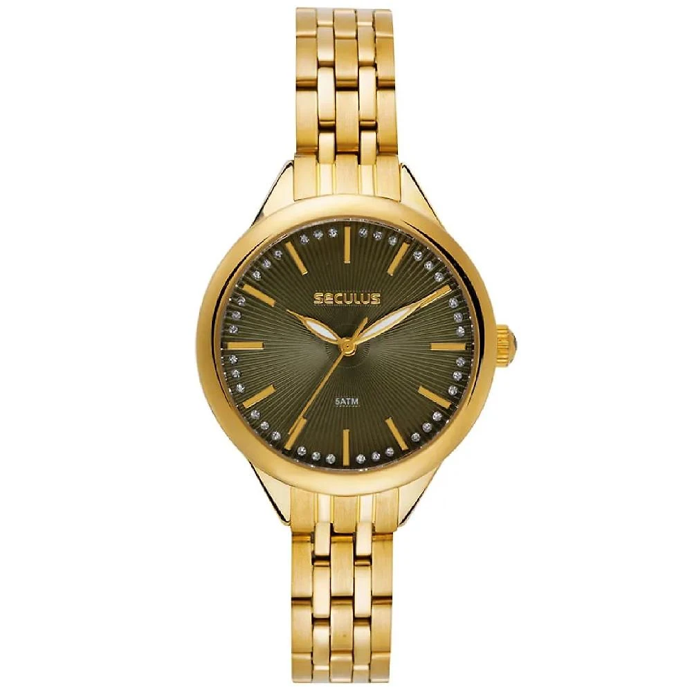Relógio Seculus 44349LPSVDS2 Feminino 34mm Aço Inox