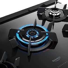 Fogão 5 Bocas Dako Supreme Glass com Mesa de Vidro e Acendimento Automático Preto - Bivolt