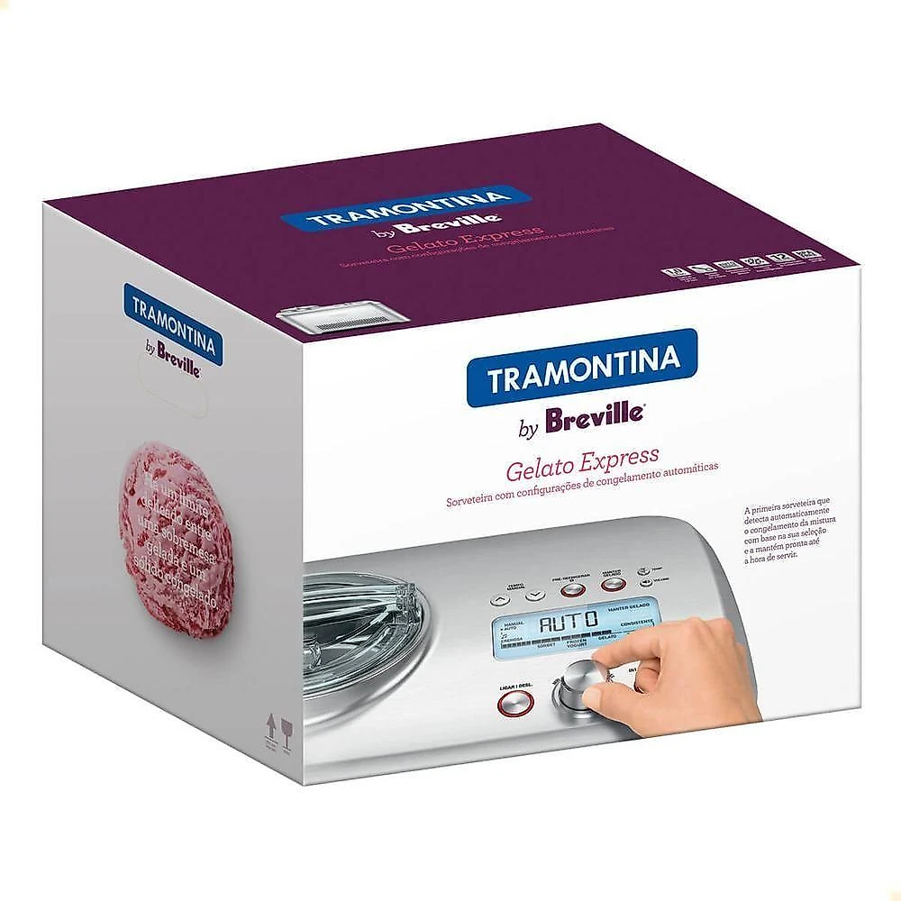 Sorveteira Tramontina By Breville Express Em Aço Inox 12 Funções 110V 69170011