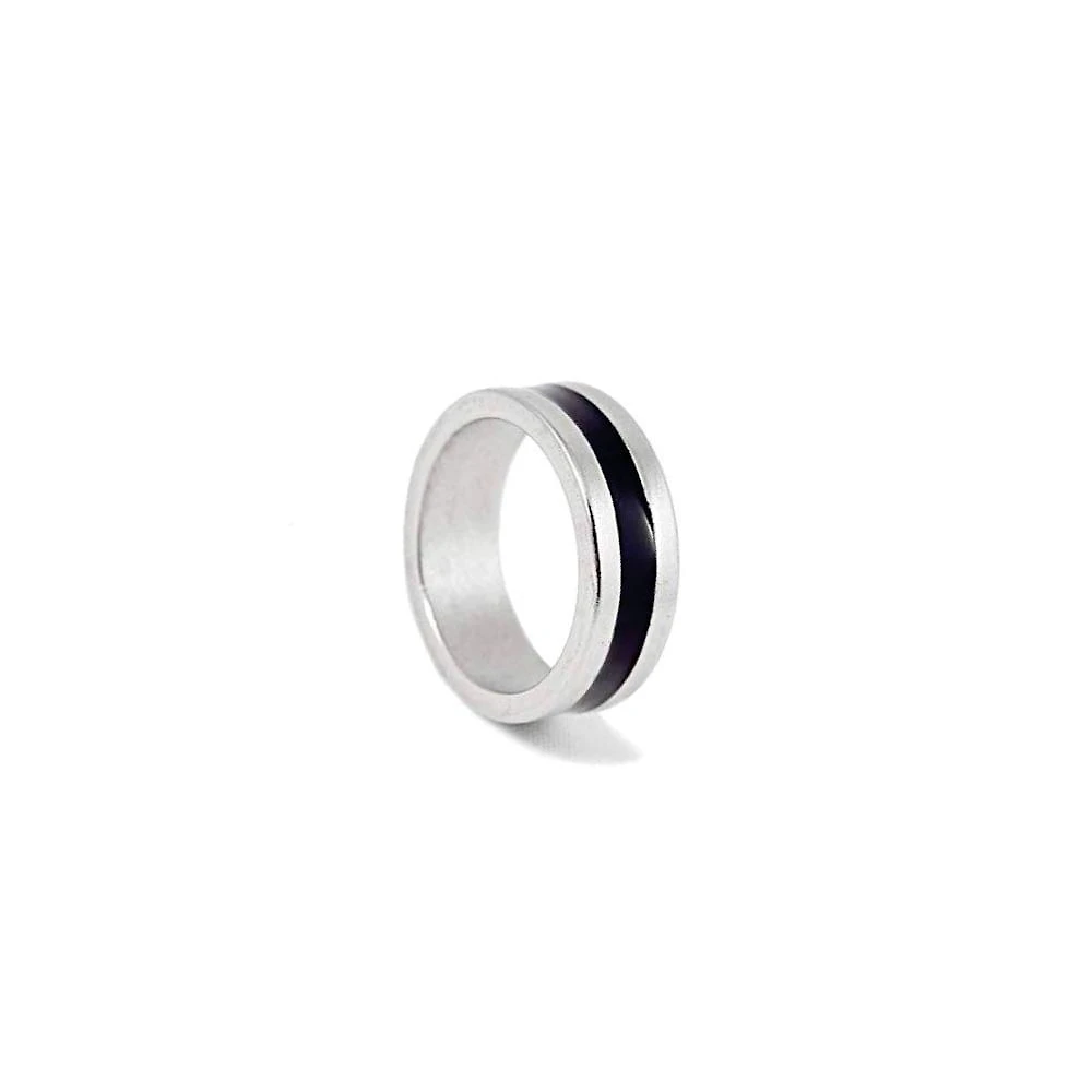 Anel Imantado, Magnético - Pk Ring Tamanho 19 Modelo Prata Com Preto