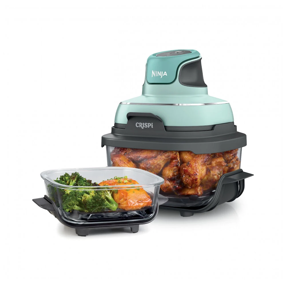 Air Fryer Ninja Crispi 4-em-1 Portátil com Potes de Vidro 3,8 L e 6 Xícaras (1,4 L) 232 °C Verde Menta