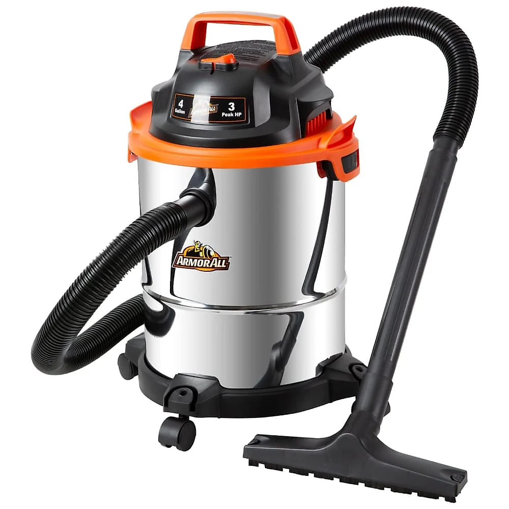Aspirador de Pó Úmido e Seco com Tanque de Aço de 15,16 litros, Potência de 3.0 Peak HP e Acessórios, 110V 900W, Armo...