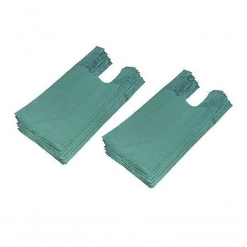 Sacola Plástica Reciclável 40x50 cm Suporta Até 4KG Verde Premium