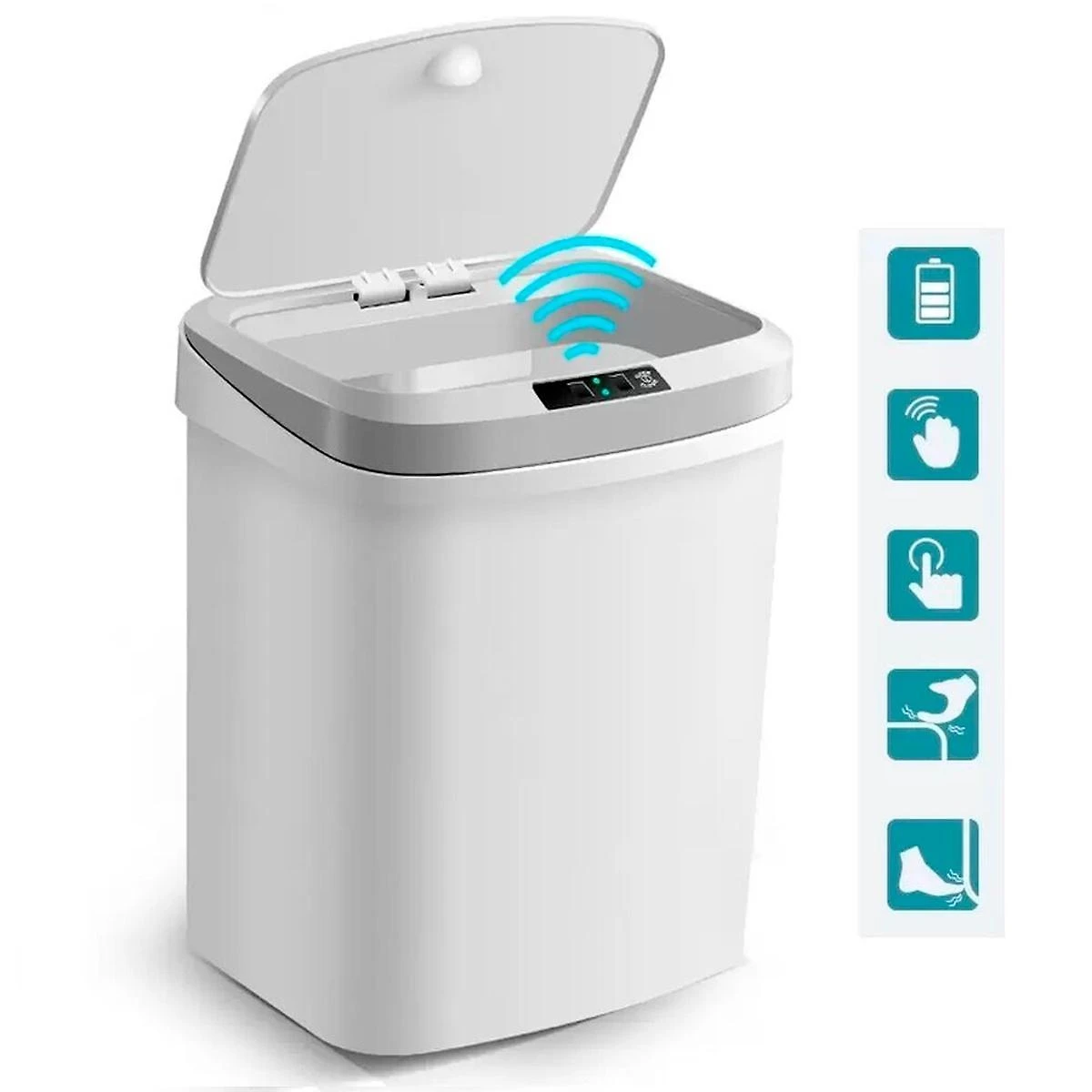 Miniatura Lixeira Automática Com Sensor Resistente E Recarregável Usb