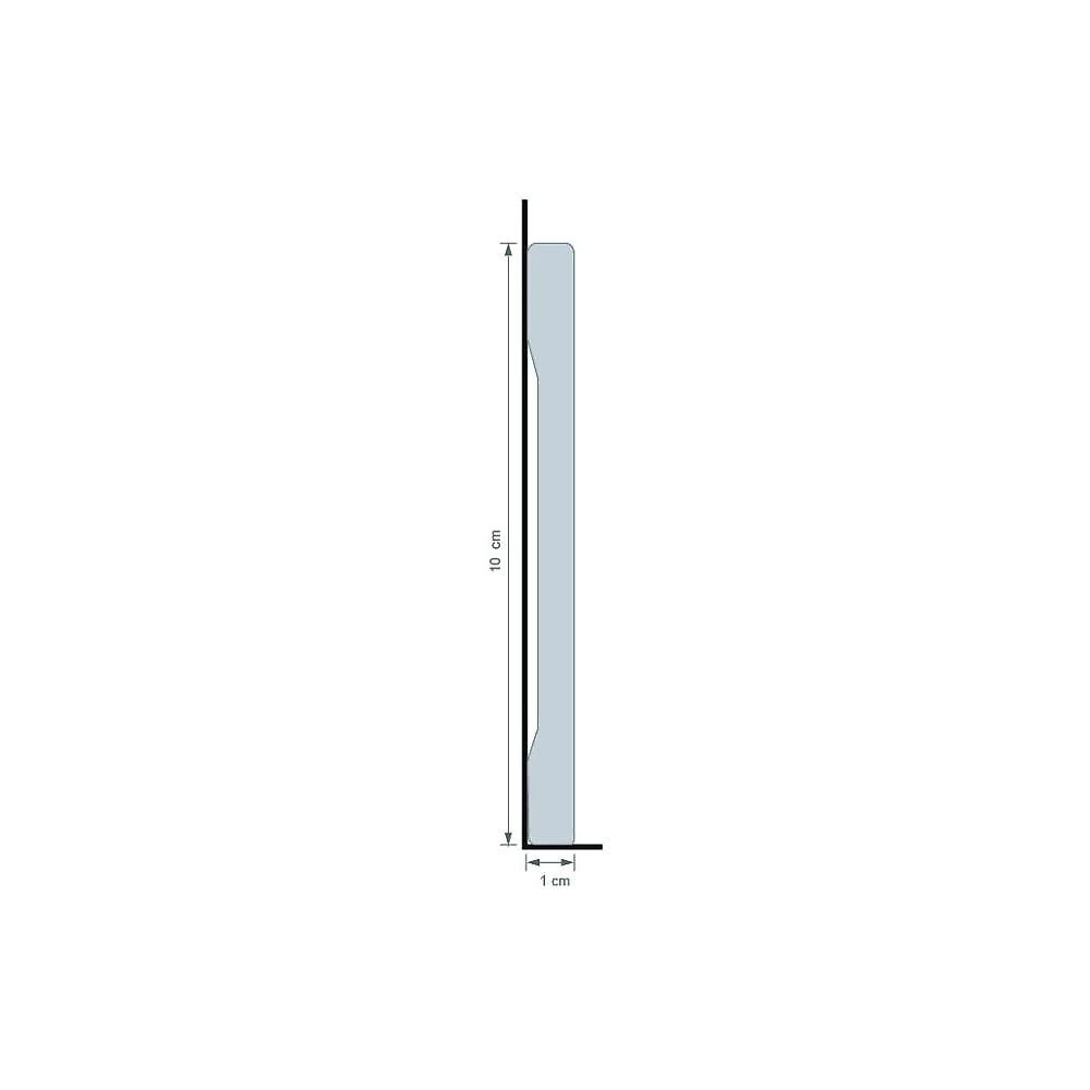 Rodapé de Poliestireno Liso 10cmX2,25m Rende 2,25m Rodapé de Poliestireno Branco Slim Liso 10mm X 10cmx225cm Casa Grassi Branco
