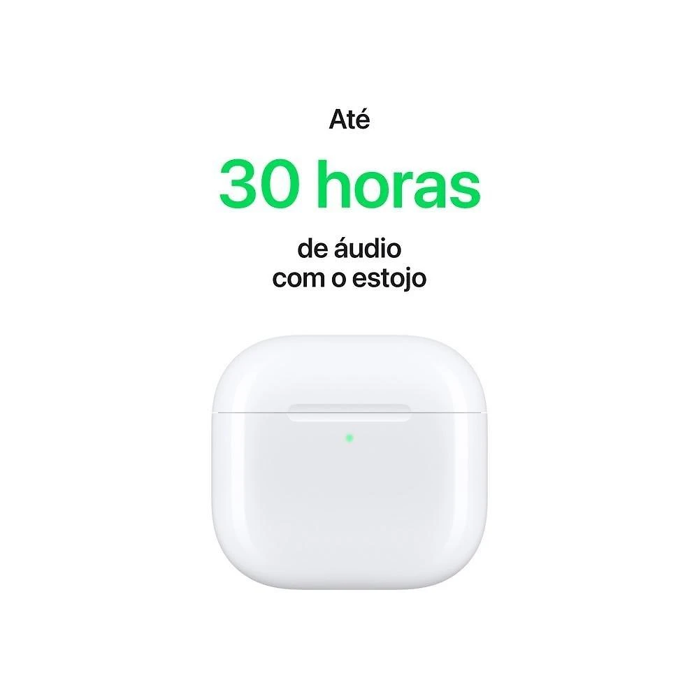 Miniatura AirPods 4 Apple com Estojo de Recarga USB-C, Branco - MXP63BZ/A