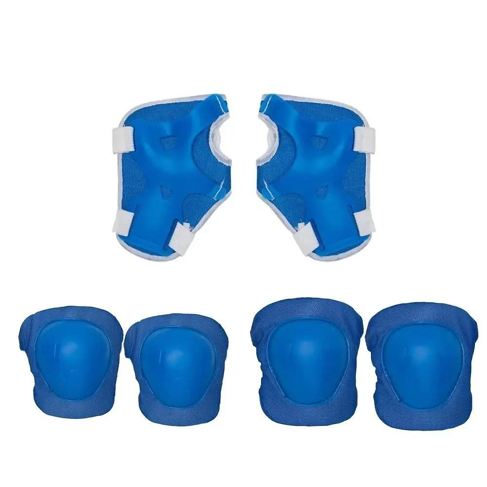Kit Infantil De Proteção Esportiva Azul Joelheiras, Cotoveleiras E Protetores De Pulso Para Skate, Bike E Patins