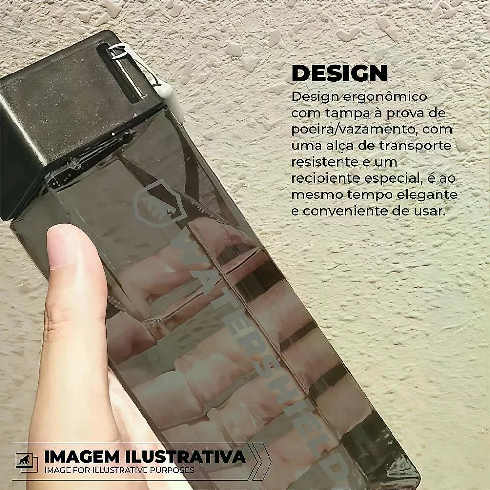 Kit Estojo Survivor Multiuso + Garrafa Antivazamento 500ml WaterShield - Gshield