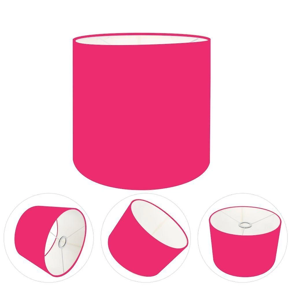 Cúpula Abajur Cilíndrica Cp-7008 ø20x25cm Rosa Pink