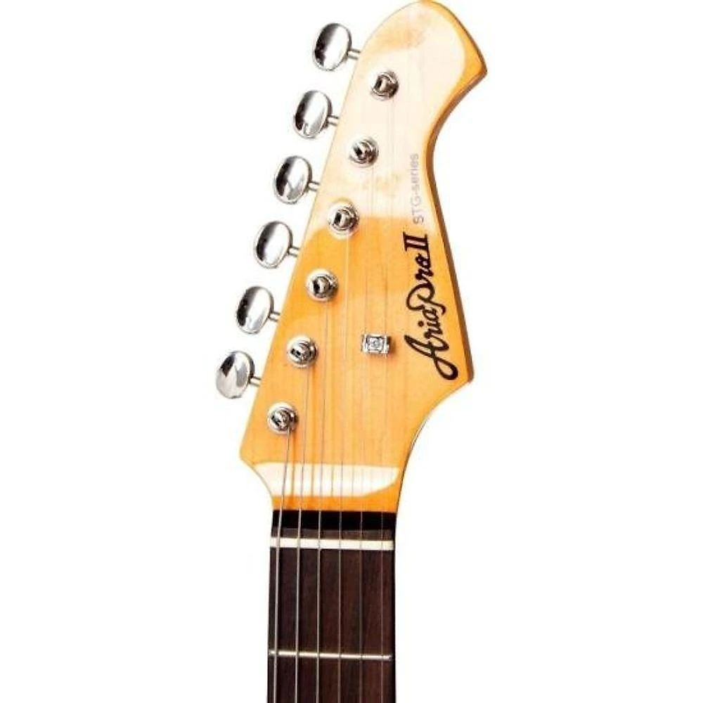 Guitarra Elétrica Pro II STG-62 com Corpo em Alder e Captadores single-coil Vintage White Aria