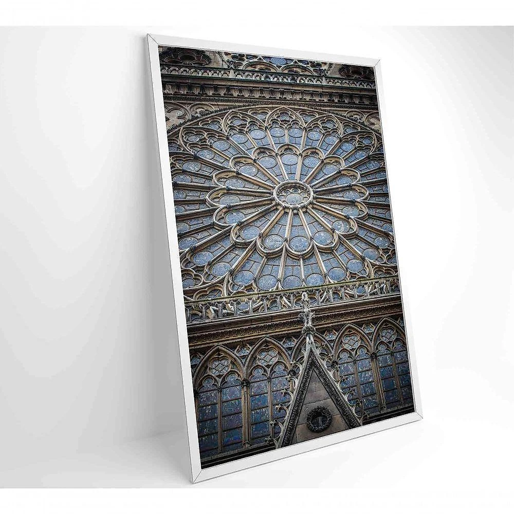 Quadro Catedral De Notre Dame 60x90 Cm Tecido Canvas