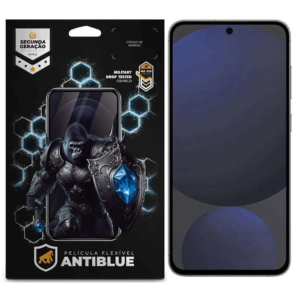 Película para Celular Gshield Samsung Galaxy S25 FE Antiblue com Bloqueio de 99% da Luz Azul UV