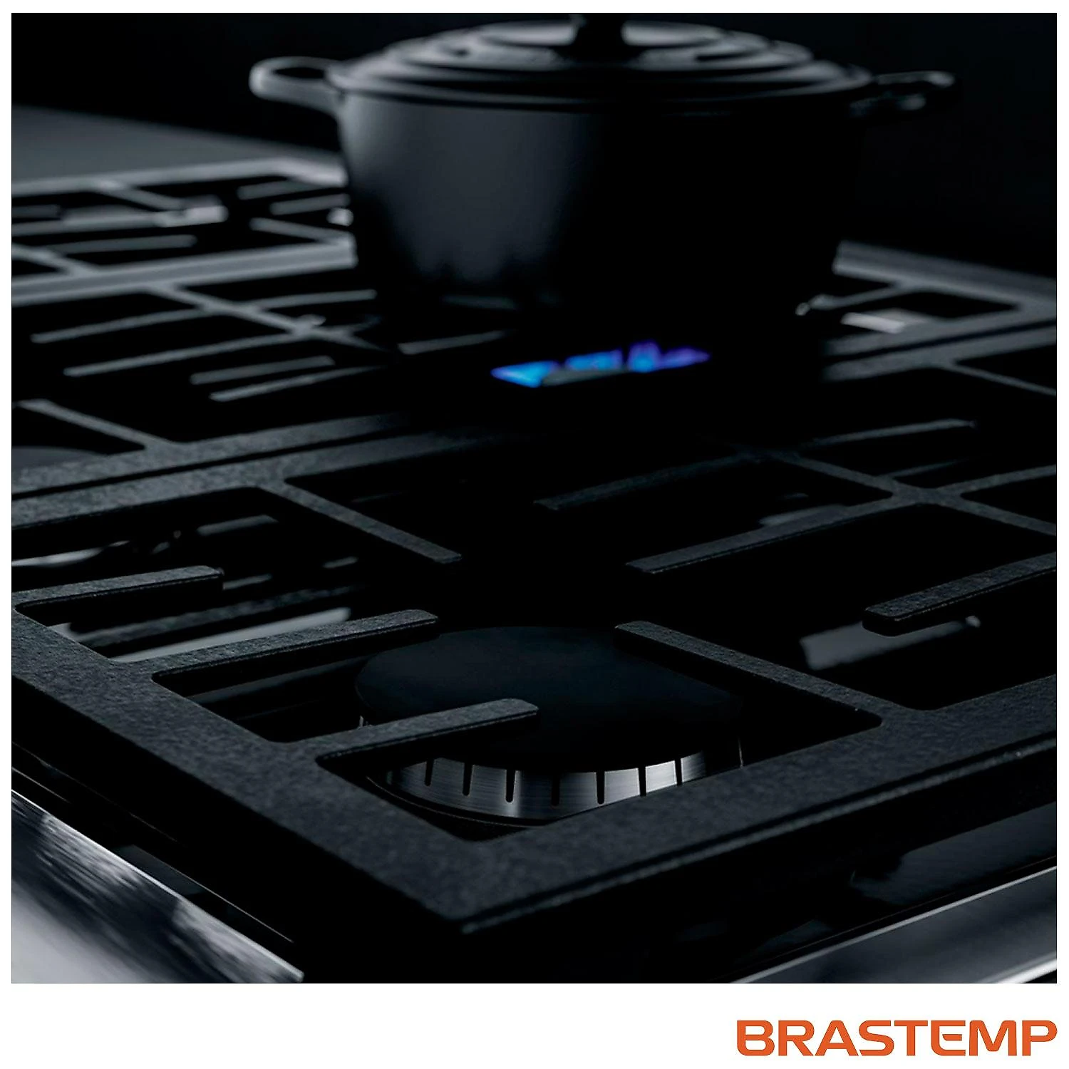 Rangetop de Embutir Semiprofissional Brastemp Gourmand 6 Bocas Inox com Chamas de Alta Potência e Simmer 110