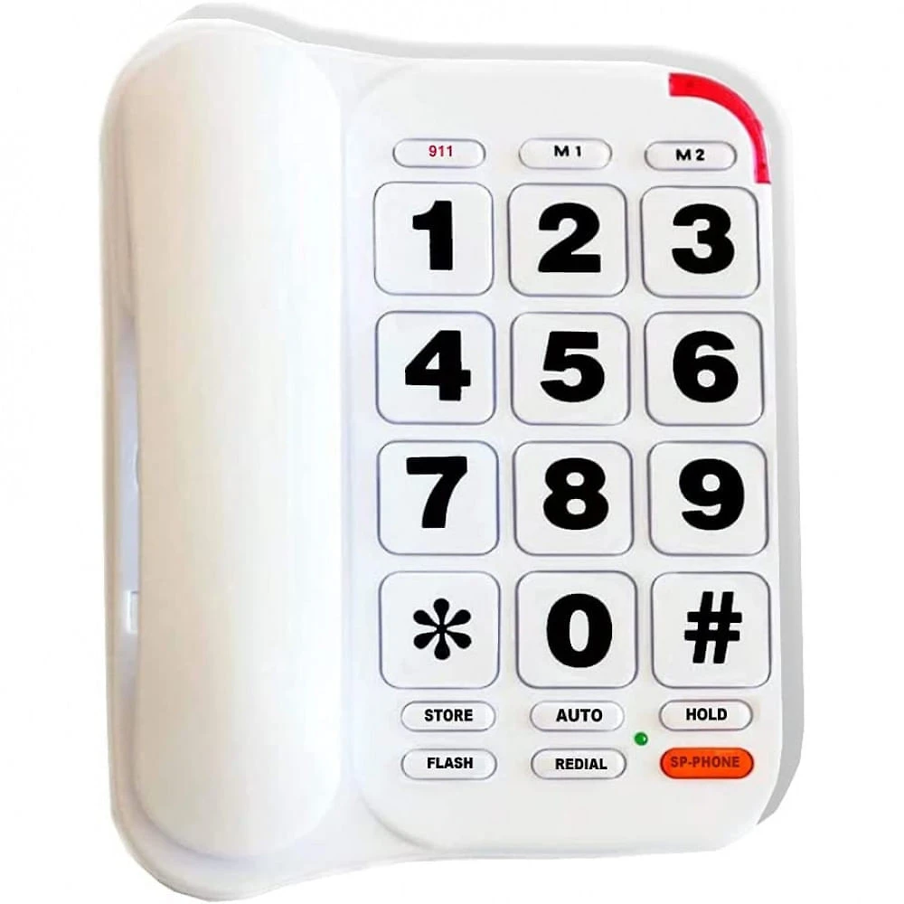 HePesTer P46 Telefone com Fio para Sênior com Tecla Grande