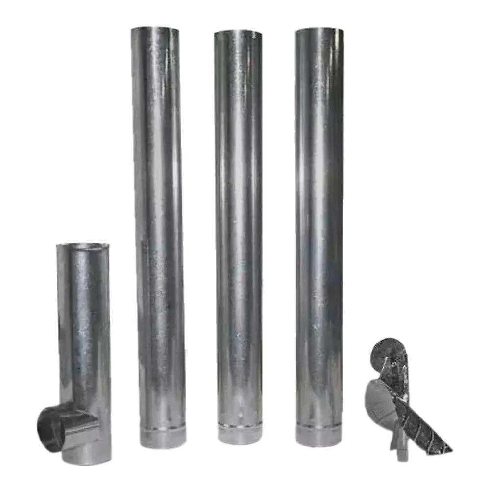 Kit Chamine para Fogao a Lenha KITCHFOGLEN 6 Pecas Chapa Galvanizada Compatível Diversos Modelos