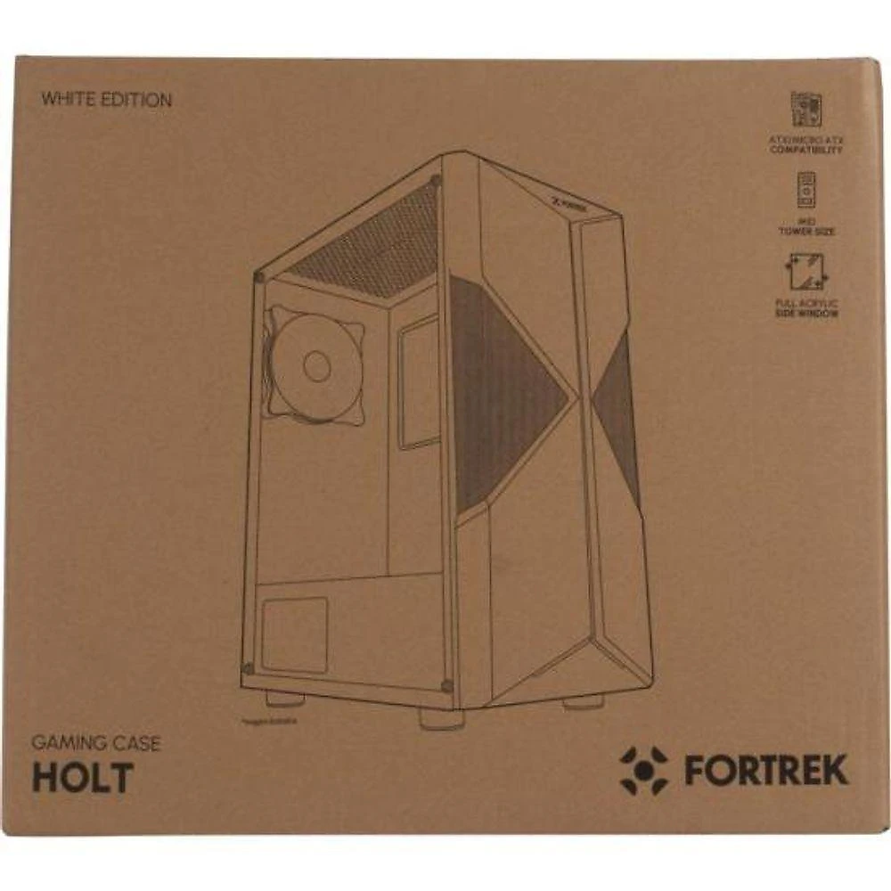 Gabinete Gamer Fortrek Holt Mid Tower Rgb Branco [f002]
