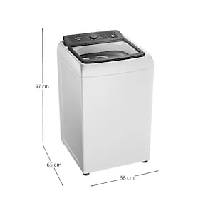 Máquina de Lavar Consul CWN14AB 14kg Modo Eco Reuso de Água Filtro Anti-Fiapo Branca 110V