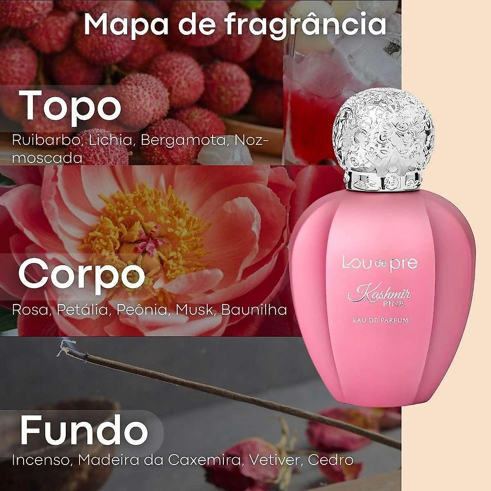 Perfume Feminino Lou de Pre Kashmir Pink Eau de Parfum 90ML La Rive