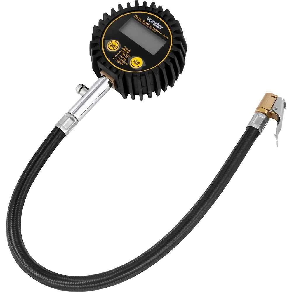 Medidor de Pressão para Pneus CD-150 com Mangueira 365MM e Visor Digital Vonder