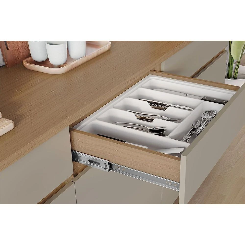 Cozinha Modulada Realeza 2 Portas 2 Gavetas MDF 120CM Carvalho e Titânio Nesher Móveis