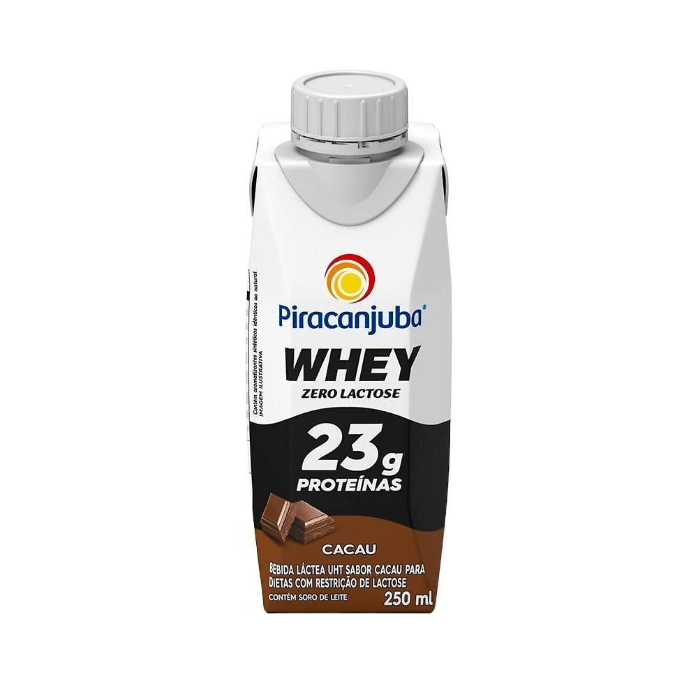 Bebida Láctea Piracanjuba Whey Zero Lactose Cacau 250ml