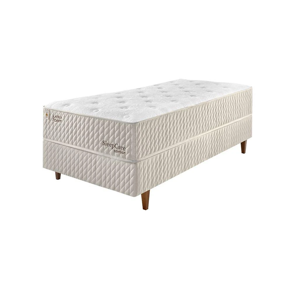 Colchão Solteiro Mola com Euro Pillow Top 88x188CM Antialérgico Latex Foam