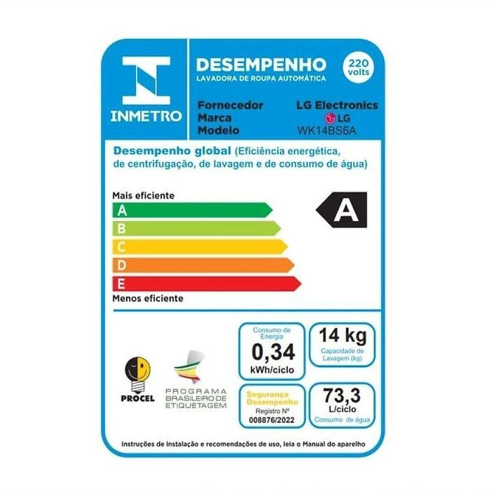 Lava e Seca Torre WashTower 14kg Black Inox 127V