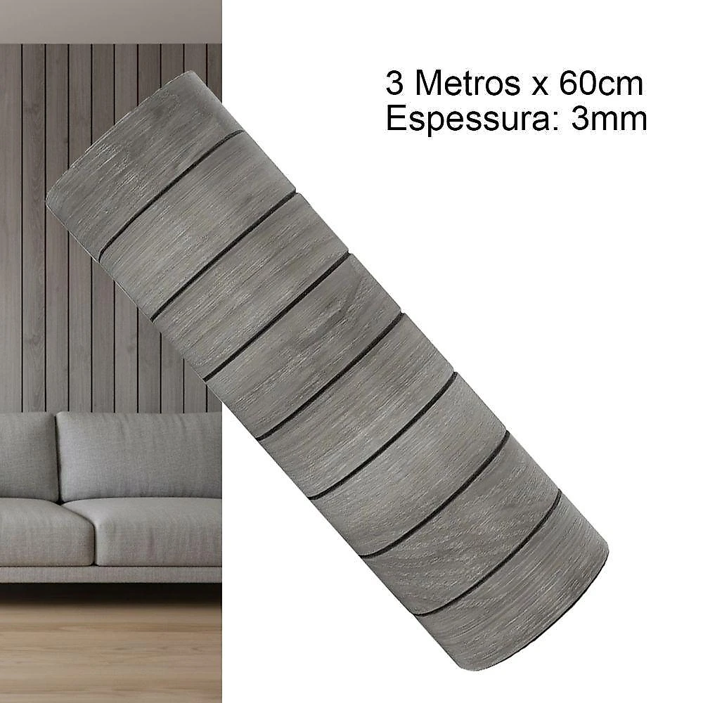 Papel de Parede Adesivo BSL3845 Autocolante com Textura Ripada Amadeirado AB Mídia 300CM