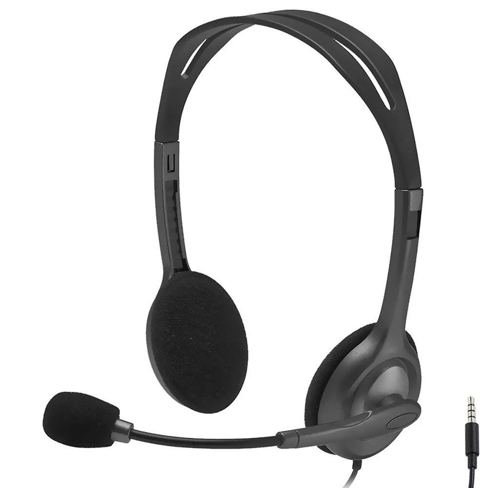 Headset Logitech H111 Stereo Microfone Cancelamento 3.5MM Preto