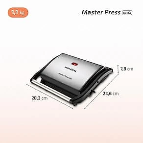 Sanduicheira e Grill Mondial Press PG-01-CL 1000W Chapa Antiaderente 3 em 1 Preto 110V
