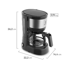 Fritadeira Elétrica Sem Óleo Air Fryer Electrolux Family Efficient EAF50 5L – Grafite + Cafeteira Elétrica Efficiente ECM10 15 Xícaras - Preta 110V