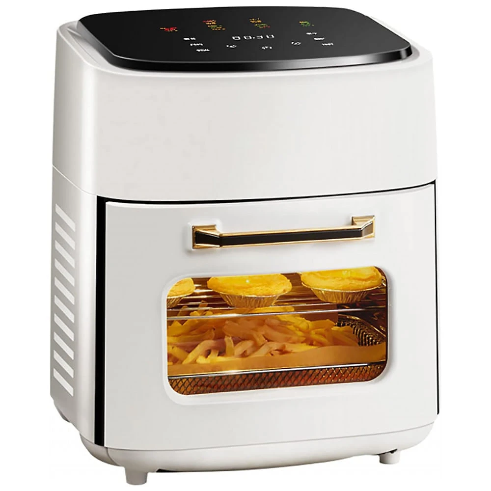 Fritadeira Elétrica AirFryer 5 em 1, 15L com Painel Digital e Desligamento Automático, 110V 1400W, COYOUCO, Branca