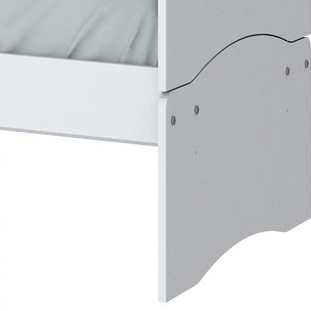Quarto de Bebê com 1 Guarda Roupa 1 Cômoda e Berço 3 em 1 Abracadabra Espresso Móveis Branco