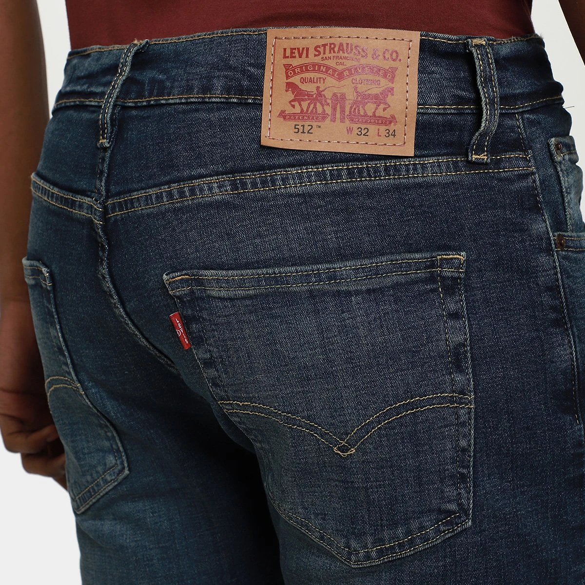 Miniatura Calça Jeans Levi´s Slim Taper Masculina Amarelo - 36