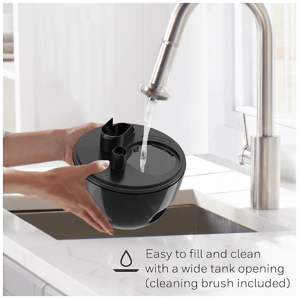 Mini Umidificador Silencioso para Espaços Pequenos e Pessoais, 110V, Honeywell, Preto