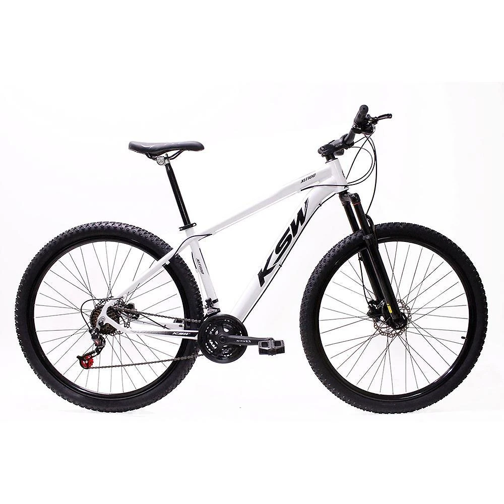 Bicicleta Aro 29 Bike Ksw Xlt 21 Marchas Alumínio Freio A Disco - Branco -ad Preto - 19 Branco -ad Preto