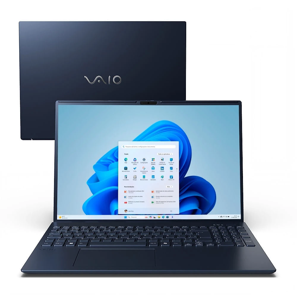 Notebook Vaio FE16 AMD® Ryzen 7-5825U Windows 11 Home 16GB RAM 512GB SSD 16" IPS WUXGA - Cinza Grafite