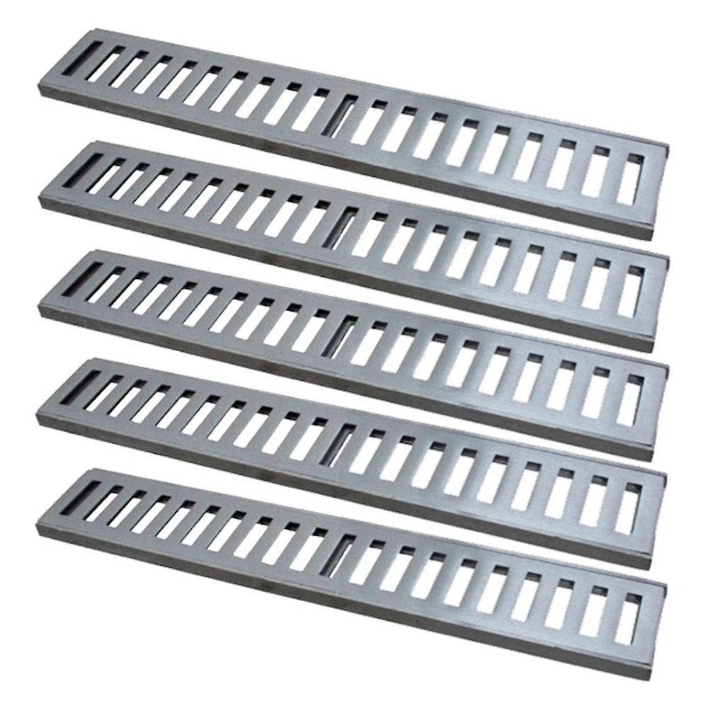 Kit 5 Ralo Grelha Linear Alumínio Escovado 15x50cm 500KG GDA