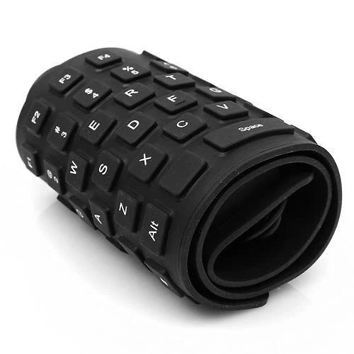 Miniatura Teclado Flexível De Silicone Usb Dobrável Notebook Pc Tablet